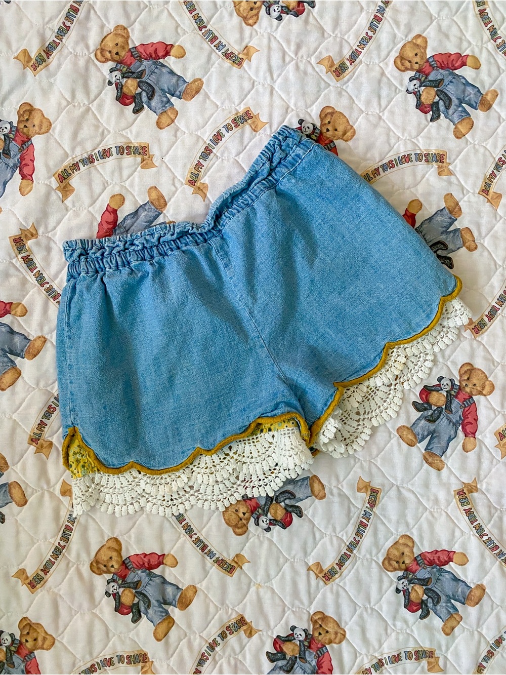Matilda Jane x Joanna Gaines Chambray Scallop Skedaddle Shorts